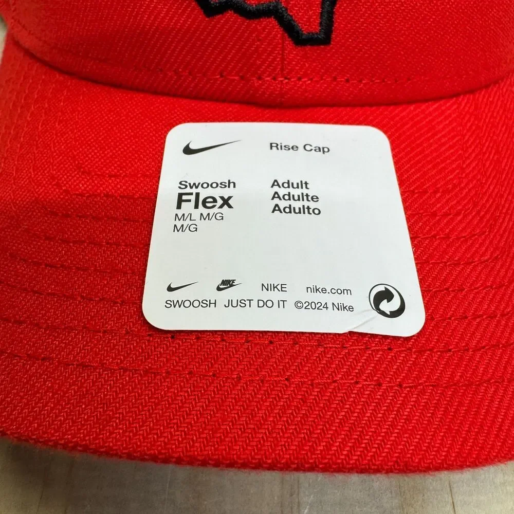 NEW Ohio State Buckeyes Nike Local O-H-I-O Swoosh Flex Hat Fitted Scarlet M/L